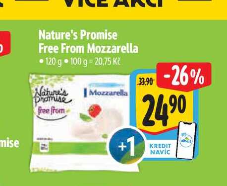  Nature's Promise Free From Mozzarella  120 g  