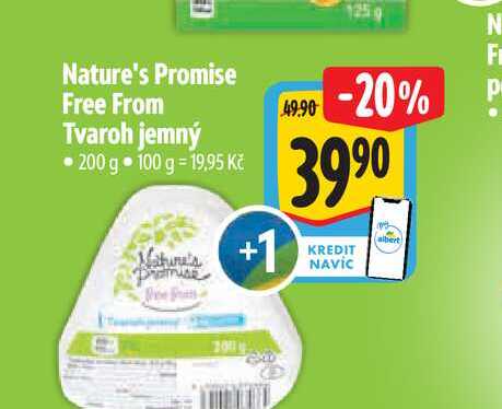 Nature's Promise Free From Tvaroh jemný 200 g