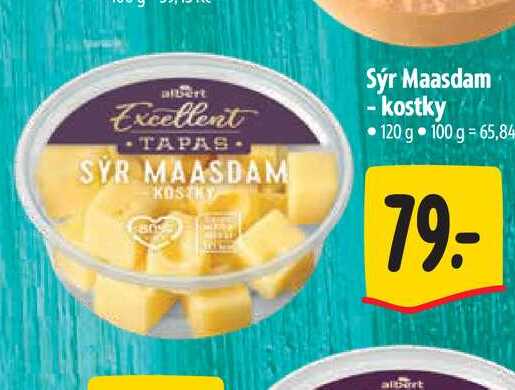   Sýr Maasdam - kostky 120 g 