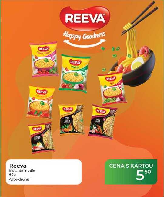 Reeva instantní nudle 60g 