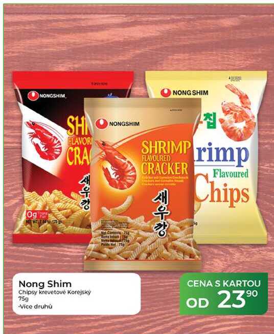 Nong Shim Chipsy krevetové Korejský 75g  
