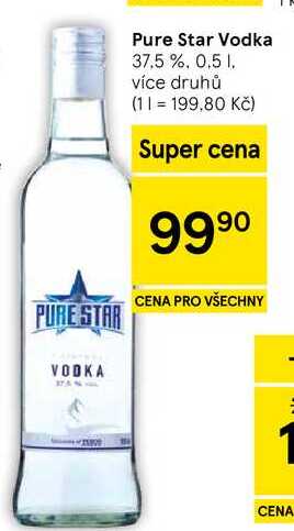 Pure Star Vodka 37.5%, 0.5 l