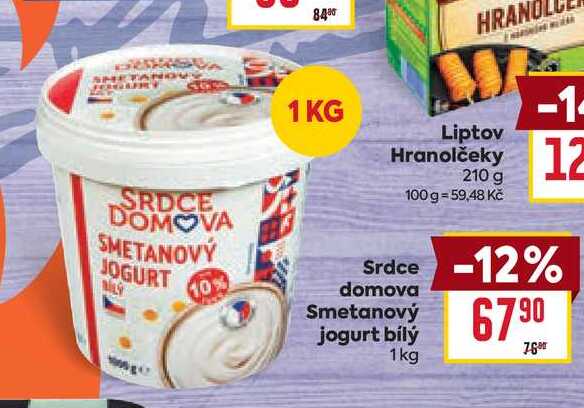 Srdce domova Smetanový jogurt bílý 1kg 
