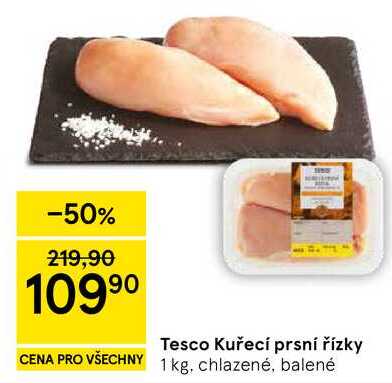 Tesco Kuřecí prsní řízky, 1 kg