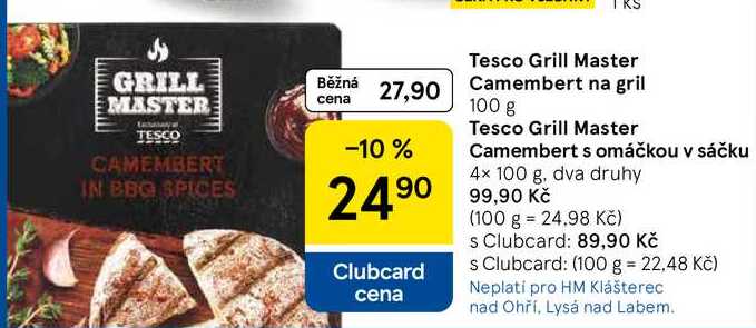 Tesco Grill Master Camembert na gril, 100 g  