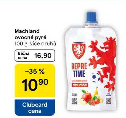 Machland ovocné pyré, 100 g, více druhů Tesco