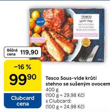 Tesco Sous-vide krůtí stehno se sušeným ovocem, 400 g  