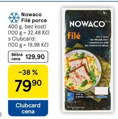 Nowaco Filé porce, 400 g, bez kostí  