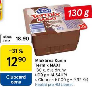 Mlékárna Kunín Termix MAXI, 130 g