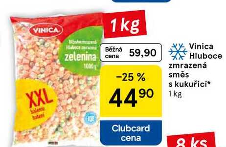Vinica Hluboce zmrazená směs s kukuřicí, 1 kg 