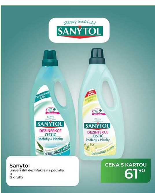 Sanytol univerzální dezinfekce na podlahy 1L Tamda Foods