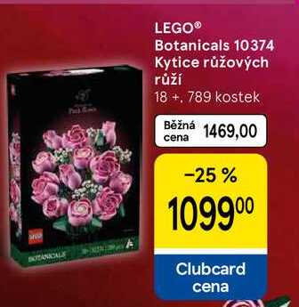 LEGO® Botanicals 10374 Kytice růžových růží 18+, 789 kostek Tesco