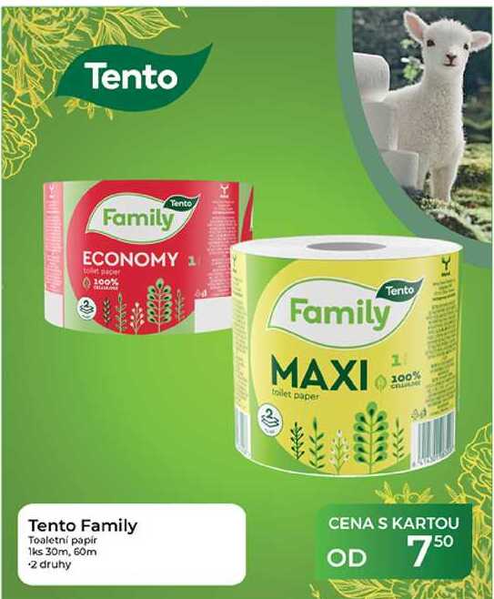 Tento Family Toaletní papír 1ks 30m, 60m Tamda Foods