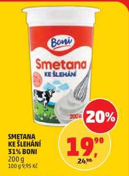 SMETANA KE ŠLEHÁNÍ 31% BONI, 200 g  