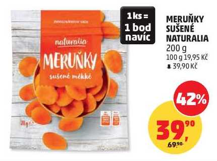 MERUŇKY SUŠENÉ NATURALIA, 200 g 