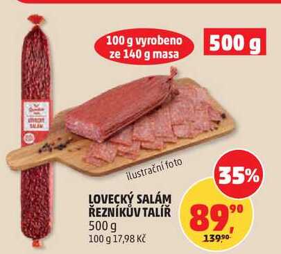 LOVECKÝ SALÁM ŘEZNÍKŮV TALÍŘ, 500 g