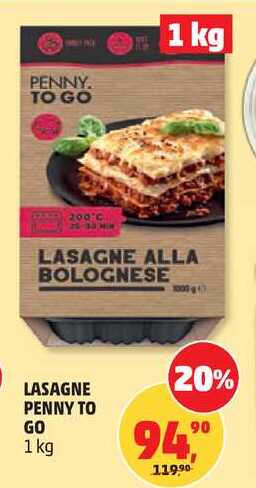 LASAGNE PENNY TO GO, 1 kg 