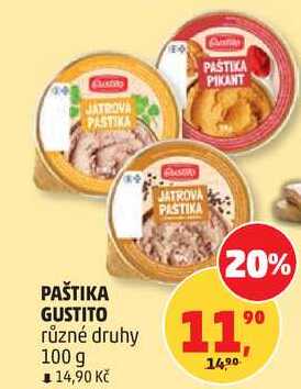 PAŠTIKA GUSTITO různé druhy, 100 g 