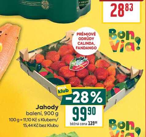 Jahody balení, 900 g