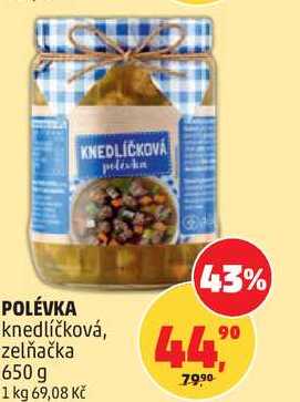 POLÉVKA knedlíčková, zelňačka, 650 g 