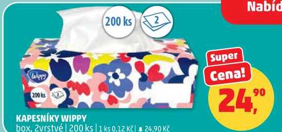 KAPESNÍKY WIPPY box, 2 vrstvé, 200 ks 
