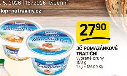 JČ POMAZÁNKOVÉ TRADIČNÍ vybrané druhy 150 g