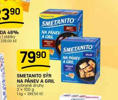 SMETANITO SÝR NA PÁNEV A GRIL vybrané druhy 2 x 100 g