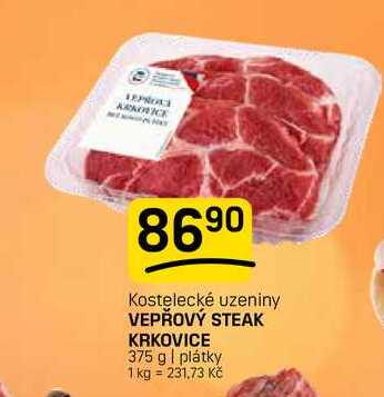 VEPŘOVÝ STEAK KRKOVICE 375 g | plátky 