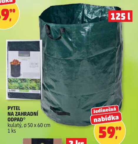 PYTEL NA ZAHRADNÍ ODPAD  nabídka kulatý, o 50 x 60 cm, 1 ks