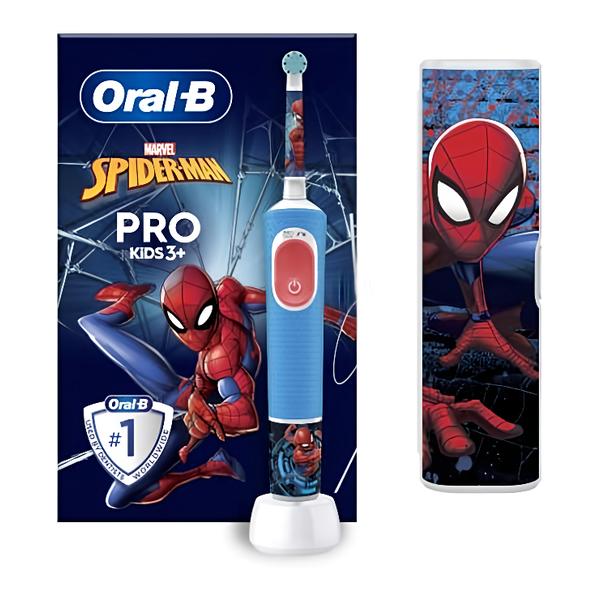 Oral-B Elektrický kartáček Vitality Pro Kids Spiderman + cestovní pouzdro Košík.cz