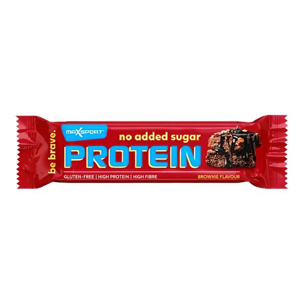 Max Sport  Proteinová tyčinka s čokoládovou příchutí v mléčné čokoládě se sladidlem.