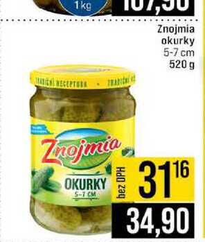 Znojmia okurky 5-7 cm 520 g 