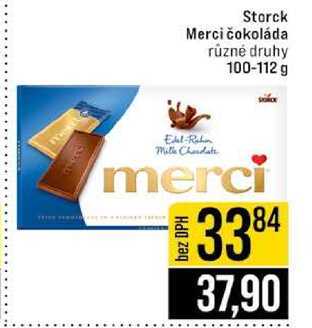 Storck Merci čokoláda různé druhy 100-112 g 