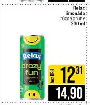 Relax limonáda různé druhy 330 ml