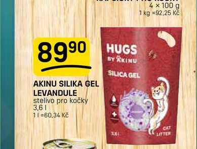 AKINU SILIKA GEL LEVANDULE stelivo pro kočky 3,6l