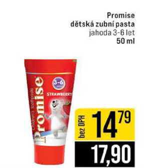 Promise dětská zubní pasta jahoda 3-6 let 50 ml JIP