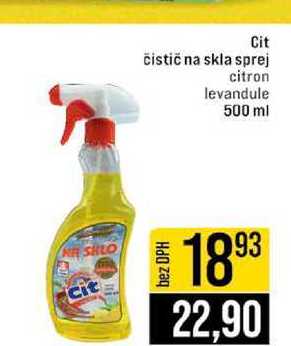 Cit čistič na skla sprej citron levandule 500 ml 