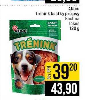 Akinu Trénink kostky pro psy kachna losos 120 g