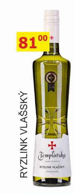 TEMPLÁŘSKÉ SKLEPY ČEJKOVICE 0,75L - RYZLINK VLAŠSKÝ  