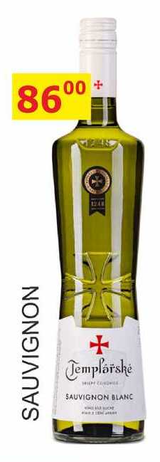 TEMPLÁŘSKÉ SKLEPY ČEJKOVICE 0,75L - SAUVIGNON 