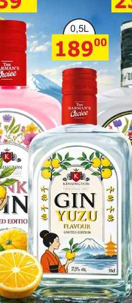 KENSINGTON YUZU FLAVOUR GIN 0,7L