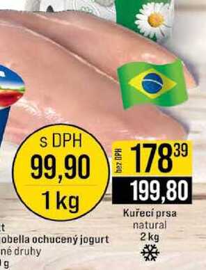 Kuřecí prsa natural 2 kg 