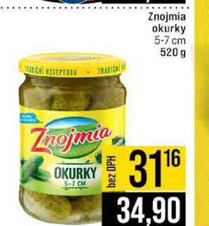 Znojmia okurky 5-7 cm 520 g 