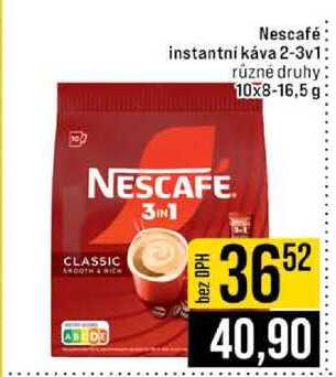 Nescafé instantní káva 2-3v1 různé druhy 10x8-16,5g