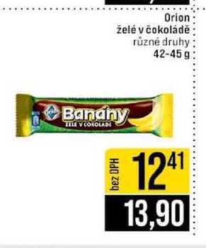 Orion želé v čokoládě různé druhy 42-45g