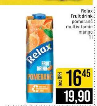 Relax Fruit drink pomeranč multivitamin mango 1l