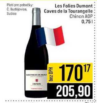 Les Folies Dumont Caves de la Tourangelle Chinon AOP 0,75l