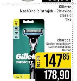Gillette Mach3 holicí strojek +2 hlavice classic 1ks JIP
