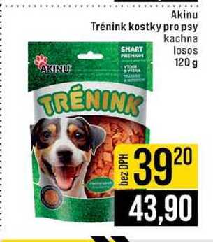 Akinu Trénink kostky pro psy kachna losos 120 g 