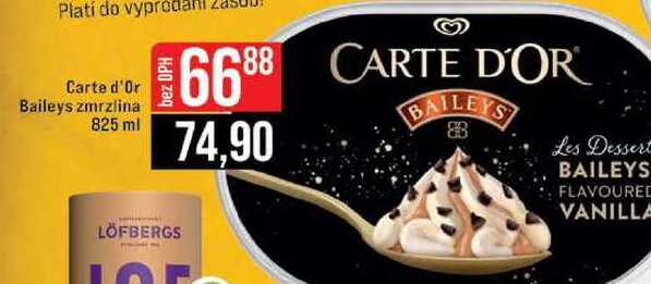 Carte d'Or Baileys zmrzlina 825 ml 
